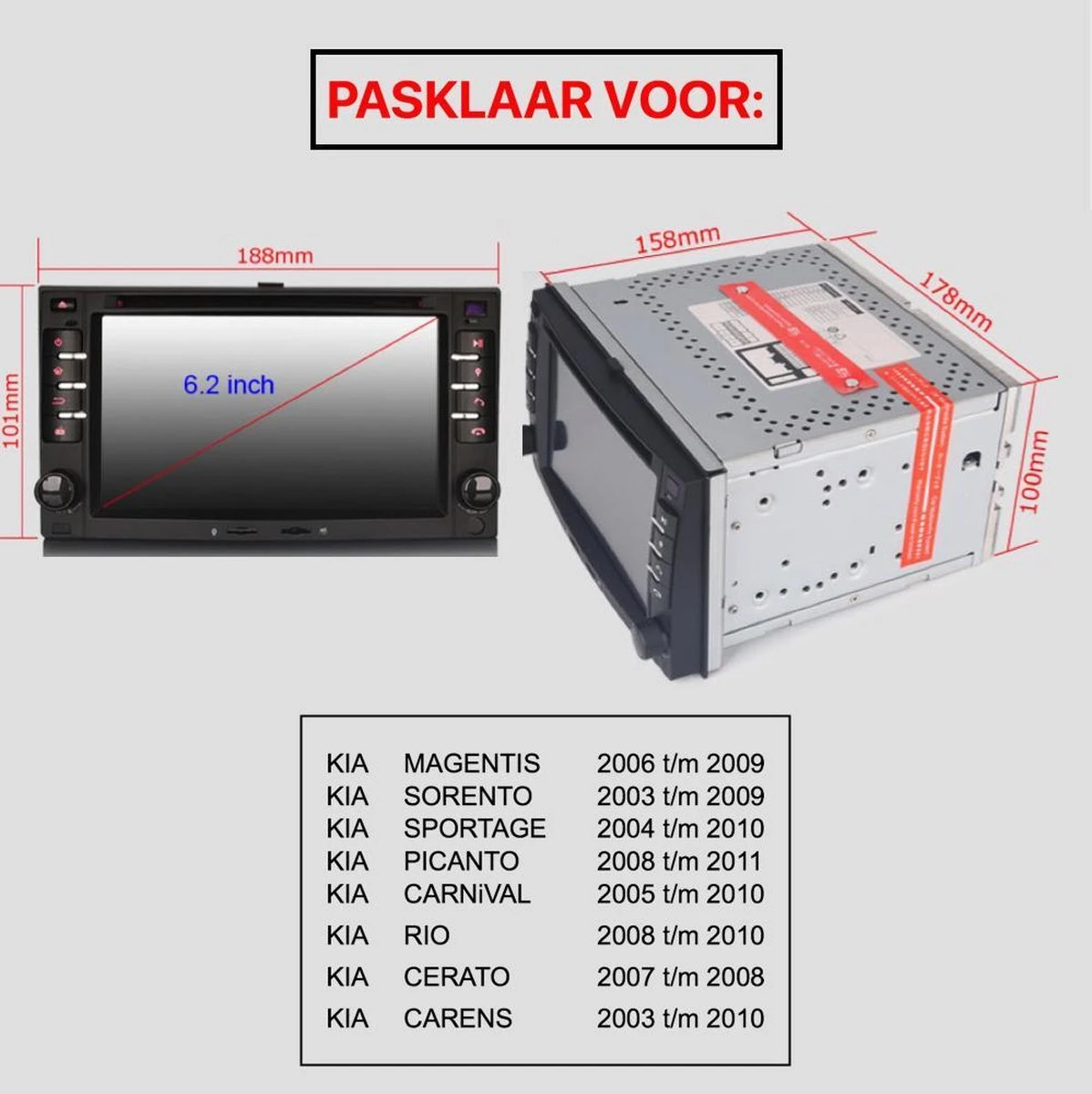 Kia Autoradio Met Navigatie | Android 10 | Rio | Sportage | Picanto 6 Kia Autoradio Met Navigatie | Android 10 | Rio | Sportage | Picanto - Afbeelding 4