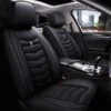 Service96 - Universele Pasvorm PU Lederen Autostoelhoes - Hoge Rugleuning Kuipstoelhoes - Autostoelbeschermer - 3D - Past Op De Meeste Auto's - Kliksysteem - 2 Stuks - Zwart -Auto-Onderdelenwinkel 1199x1200 2