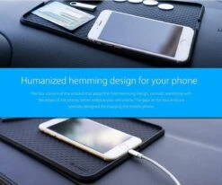 Orico - Zwarte Antislipmat Voor In De Auto – Gemaakt Van Siliconen – Afwasbaar – Voor Smartphone, Tablet, Parkeerkaart Et Cetera. - 145 X 220 X 3mm (LxBxH) -Auto-Onderdelenwinkel 1200x1000 1