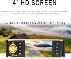 TechU™ Autoradio T92 – 1 Din Met Afstandsbediening & Stuurwielbediening – Goud Zwart – Bluetooth – AUX – USB – SD – FM Radio – Handsfree Bellen – Ingang Achteruitrijcamera -Auto-Onderdelenwinkel 1200x1005 1