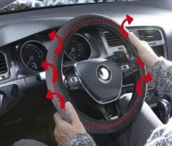 Merkloos HP Stuurhoes Verwarmbaar - (Ø) 38 Cm - 12 V - Zwart