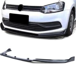 No Name Volkswagen Polo 6C 2014 T/m 2017 Cup Spoiler Voorspoiler Splitter Lip Hoogglans Zwart