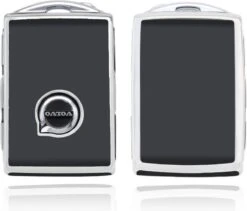 Volvo Autosleutel Hoesje Duurzaam TPU Sleutelhoesje Sleutelcover - Autosleutel Behuizing - Geschikt Voor Volvo - Zwart - A