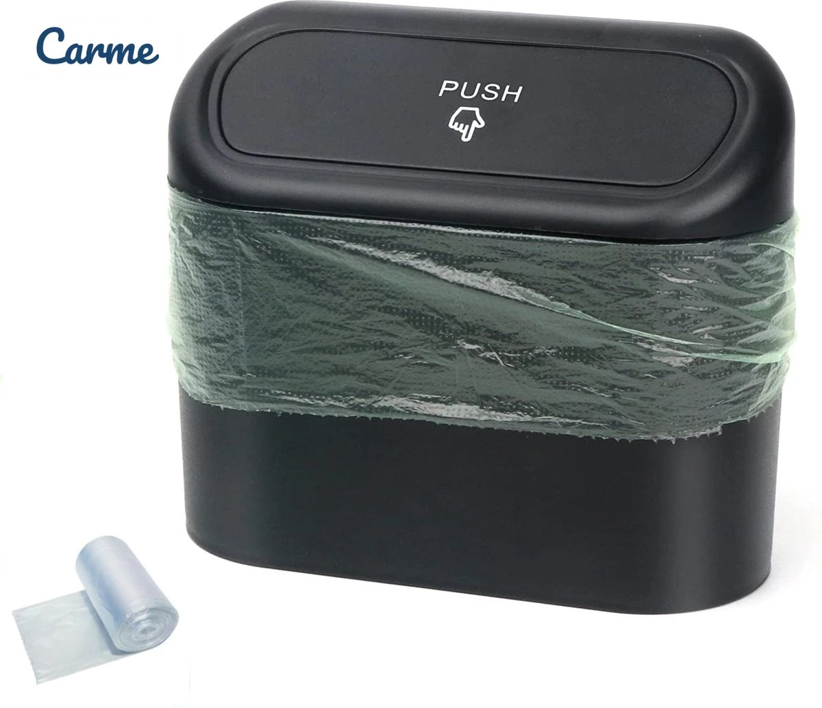 Auto Prullenbak Carme® Inclusief 50 Bijpassende Vuilniszakken- Auto Opslag - Vuilnisbak Auto - Kleine Prullenbak 1L - Car Trash Can - Auto Prullenbak Met Plastic Zakjes - Multifunctionele Prullenbak - Vuilnisbak - Auto Accessoires - Zwart 3 Auto Prullenbak Carme® Inclusief 50 Bijpassende Vuilniszakken- Auto Opslag - Vuilnisbak Auto - Kleine Prullenbak 1L - Car Trash Can - Auto Prullenbak Met Plastic Zakjes - Multifunctionele Prullenbak - Vuilnisbak - Auto Accessoires - Zwart