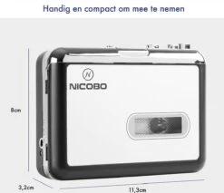 NicoBo USB Cassette Converter En Speler - Windows 10 - Digitaliseren Naar USB - Casette Tape Omzetten - Met Uitlegvideo. -Auto-Onderdelenwinkel 1200x1034 6
