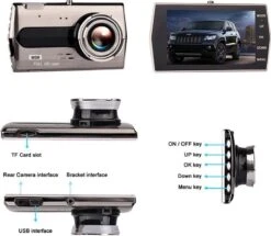 TechU™ Dashcam M14 Pro Dual Camera – Dashboardcamera – 4.0 Inch IPS Scherm – Full HD 1080p – Loop Recording – Nachtvisie – Bewegingssensor – G-sensor – Autocamera Voor én Achter - Voor Auto 25 TechU™ Dashcam M14 Pro Dual Camera – Dashboardcamera – 4.0 Inch IPS Scherm – Full HD 1080p – Loop Recording – Nachtvisie – Bewegingssensor – G-sensor – Autocamera Voor én Achter - Voor Auto -Auto-Onderdelenwinkel 1200x1043