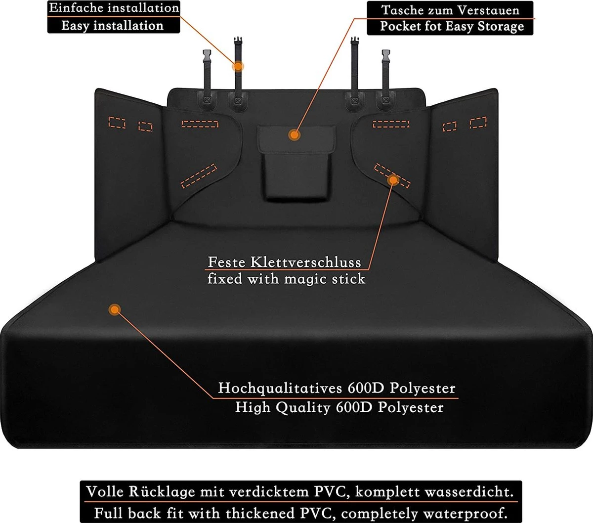 NaSK - Universele Kofferbakbescherming, Waterafstotend En Onderhoudsvriendelijk, Ideale Autodeken Voor Honden, Zwarte Kofferbakmat Met Bumperbescherming (zwart), Waterdicht En Aangroeiwerende, Gemakkelijk Schoon Te Maken 9 NaSK - Universele Kofferbakbescherming, Waterafstotend En Onderhoudsvriendelijk, Ideale Autodeken Voor Honden, Zwarte Kofferbakmat Met Bumperbescherming (zwart), Waterdicht En Aangroeiwerende, Gemakkelijk Schoon Te Maken - Afbeelding 7
