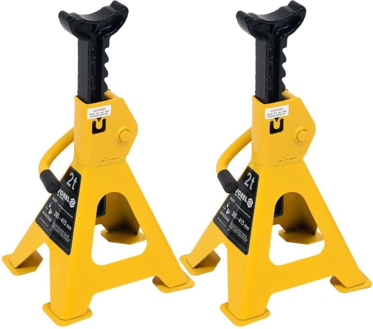 VOREL Assteunen- 2 Stuks - Capaciteit 2 Ton 5 VOREL Assteunen- 2 Stuks - Capaciteit 2 Ton - Afbeelding 3