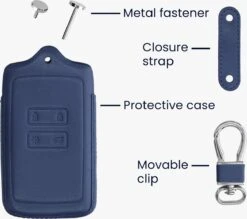 Kwmobile Autosleutelhoes Voor Renault 4-knops Smartkey Autosleutel (alleen Keyless Go) - Hoesje Voor Autosleutel In Donkerblauw - Leren Hoes -Auto-Onderdelenwinkel 1200x1066 4