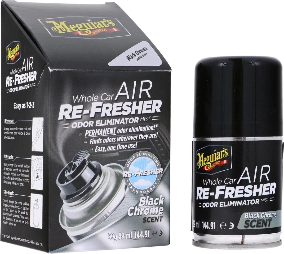 Meguiars Air Refresher Black Chrome Scent - 59ml 3 Meguiars Air Refresher Black Chrome Scent - 59ml