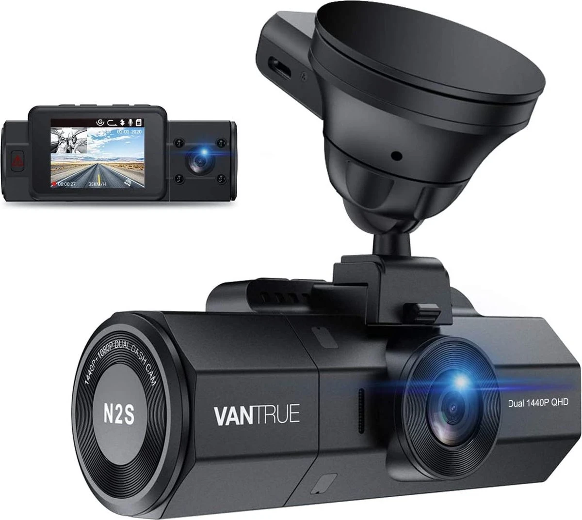 VANTRUE N2S 4K GPS Dashcam Dual Lens Camera 1440P+1440P Infrared Cut Night Vision, Car Camera For Front Or Rear, 24 Hour Parking Monitoring, 3840 X 2160P Front, 2 Inch 320° Super Capacitor With G Sensor, Max. 256 GB 3 VANTRUE N2S 4K GPS Dashcam Dual Lens Camera 1440P+1440P Infrared Cut Night Vision, Car Camera For Front Or Rear, 24 Hour Parking Monitoring, 3840 X 2160P Front, 2 Inch 320° Super Capacitor With G Sensor, Max. 256 GB