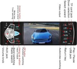 TechU™ Autoradio T136 – 1 Din Met Afstandsbediening & Stuurwielbediening – 4.1 Inch Monitor – FM Radio – Bluetooth – USB – AUX – SD – Handsfree Bellen -Auto-Onderdelenwinkel 1200x1078 5