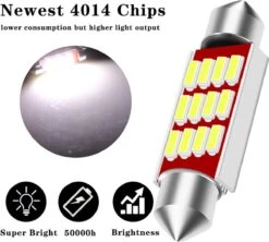 Merkloos C5W 36mm ( Set 2 Stuks ) 12V 12 LED CANbus Geschikt Foutloos 4014 SMD 1100 Lumen -Auto-Onderdelenwinkel 1200x1079 2