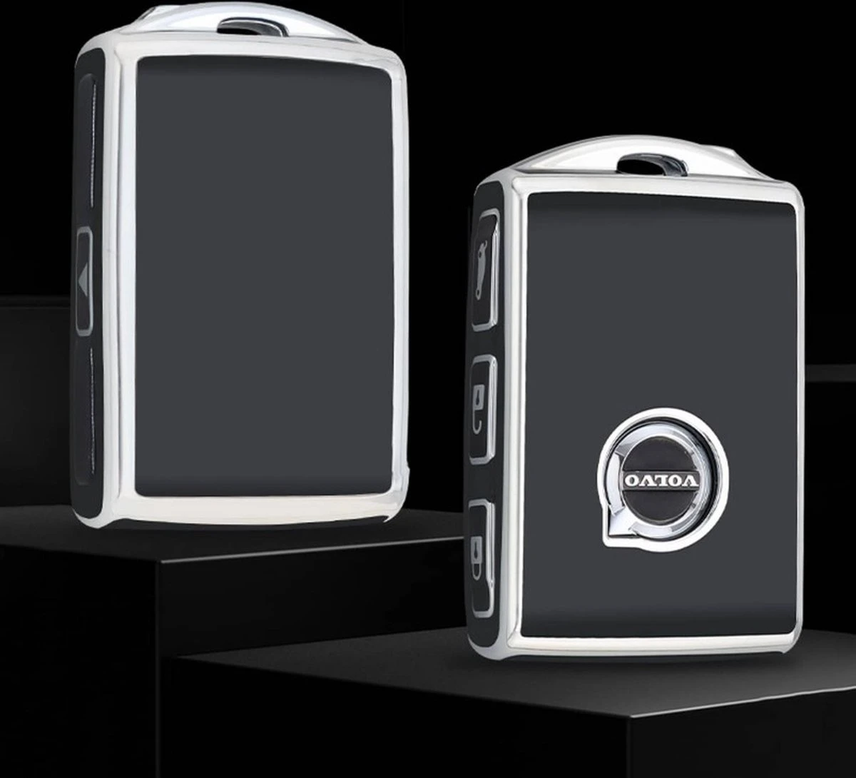 Volvo Autosleutel Hoesje Duurzaam TPU Sleutelhoesje Sleutelcover - Autosleutel Behuizing - Geschikt Voor Volvo - Zwart - A 6 Volvo Autosleutel Hoesje Duurzaam TPU Sleutelhoesje Sleutelcover - Autosleutel Behuizing - Geschikt Voor Volvo - Zwart - A - Afbeelding 4