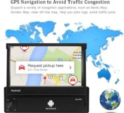 TechU™ Autoradio Met Klapscherm T97 Touchscreen – 1 Din Met Afstandsbediening – 7 Inch Kleuren Display – Bluetooth & WiFi – AUX – USB – SD – FM Radio – Navigatie – Handsfree Bellen -Auto-Onderdelenwinkel 1200x1094 4