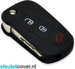 Ford SleutelCover - Zwart / Silicone Sleutelhoesje / Beschermhoesje Autosleutel