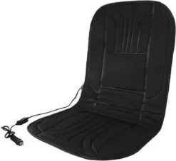 Merkloos Autostoel Verwarmingskussen - 12V Auto Verwarming Zitkussen Rugkussen - 12 Volt Kussen Rug - Stoelverwarming Autostoelkussen - Zwart