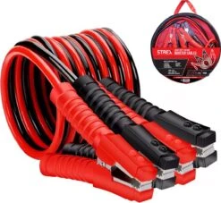 Strex Startkabels 25 Mm2 - 3.5M - 750A - Extra Robuust - Auto / Bus / Vrachtwagen / Boot - Incl. Opbergtas