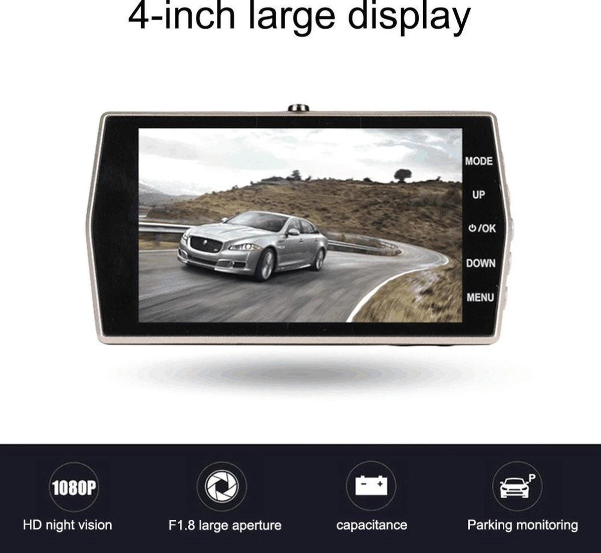 TechU™ Dashcam M14 Pro Dual Camera – Dashboardcamera – 4.0 Inch IPS Scherm – Full HD 1080p – Loop Recording – Nachtvisie – Bewegingssensor – G-sensor – Autocamera Voor én Achter - Voor Auto 11 TechU™ Dashcam M14 Pro Dual Camera – Dashboardcamera – 4.0 Inch IPS Scherm – Full HD 1080p – Loop Recording – Nachtvisie – Bewegingssensor – G-sensor – Autocamera Voor én Achter - Voor Auto - Afbeelding 9