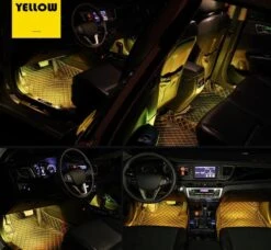 WiseGoods - Auto LED RGB Interieur Strip - Zelfklevende LED Strips 4 Stuks Met USB Stekker - Led Light - Met Afstandsbediening -Auto-Onderdelenwinkel 1200x1110 6