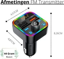 Bluetooth FM Transmitter - Autolader - Bluetooth Carkit - Handsfree - Muziek Streamen - Bluetooth 5.0 En USB 3.0 Quick Charge - Handsfree Bellen - Extra Grote Microfoon - Extra Bass - Telefoon Opladen - Spraakbediening -Auto-Onderdelenwinkel 1200x1112 2