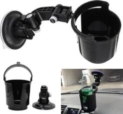 Bekerhouder Auto Hoog Kwaliteit Met Krachtige Zuignap - Blikhouder - Fleshouder Auto