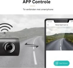 70Mai - Dashboard Camera 1S Voor Auto - 1080p Full HD Camera - Verbinden Met Telefoon - Parkeerstand Met Ingebouwde G-sensor - 130º Groothoeklens - Engels Voice Control -Auto-Onderdelenwinkel 1200x1115 4