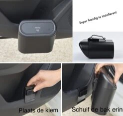 Subbie Luxe Auto Prullenbak - Mini Prullenbak - Draagbare Voertuig Prullenbak - Car Trash Can - Auto Accessoires - Autoprullenbak - Anti Lek Bak - Vuilnisbak - Handige Organizer -Auto-Onderdelenwinkel 1200x1128 2