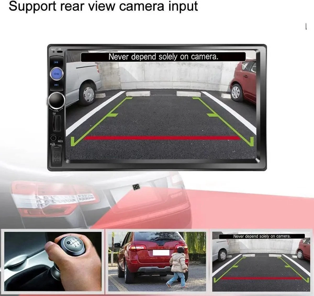 2-DIN Autoradio - 7 Inch HD Scherm - Dubbel Din - Bluetooth - Autoradio - AUX - USB - Handsfree Bellen 5 2-DIN Autoradio - 7 Inch HD Scherm - Dubbel Din - Bluetooth - Autoradio - AUX - USB - Handsfree Bellen - Afbeelding 3