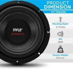 Subwood PYLE PLPW8D - 8 Inch 20 Cm 400 Watt RMS En 800 Watt Max Wood DVC Subwoofer Met Dubbele Spoel 4+4 Ohm - Geschikt Voor Auto's, Kisten En Deuren 16 Subwood PYLE PLPW8D - 8 Inch 20 Cm 400 Watt RMS En 800 Watt Max Wood DVC Subwoofer Met Dubbele Spoel 4+4 Ohm - Geschikt Voor Auto's, Kisten En Deuren -Auto-Onderdelenwinkel 1200x1134 10