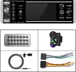 TechU™ Autoradio T139 – 1 Din Met Afstandsbediening & Stuurwielbediening – 4.0 Inch Touchscreen Monitor – FM Radio – Bluetooth – USB – AUX – SD – Handsfree Bellen -Auto-Onderdelenwinkel 1200x1134 9