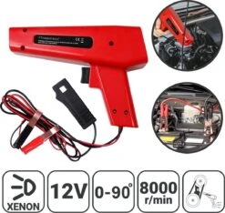 Merkloos Timbertech - Stroboscoop Voor Afstellen Ontstekingstiming - Xenon Timing Light - Afstelling Ontsteking - Rood