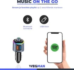 Wegman Bluetooth FM Transmitter - Carkit - Autolader USB C - Snellader - Handsfree Bellen - Autoradio - Auto Accessoires -Auto-Onderdelenwinkel 1200x1142 11