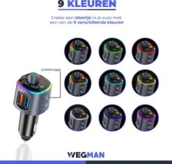 Wegman Bluetooth FM Transmitter - Carkit - Autolader USB C - Snellader - Handsfree Bellen - Autoradio - Auto Accessoires -Auto-Onderdelenwinkel 1200x1142 14