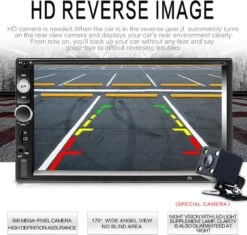 TechU™ Autoradio AT3 – 2 Din 7 Inch Touchscreen Monitor – Incl. Achteruitrijcamera – Bluetooth – Handsfree Bellen – FM Radio – USB – AUX – SD – Incl. Afstandsbediening En Stuurwielbediening -Auto-Onderdelenwinkel 1200x1144 5