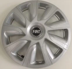 Wieldoppen Fiat 14 Inch / Zilver / Set Van 4 Wieldoppen