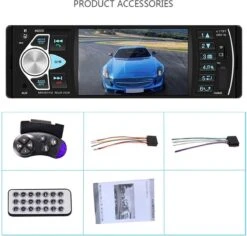 TechU™ Autoradio T136 – 1 Din Met Afstandsbediening & Stuurwielbediening – 4.1 Inch Monitor – FM Radio – Bluetooth – USB – AUX – SD – Handsfree Bellen -Auto-Onderdelenwinkel 1200x1148 12