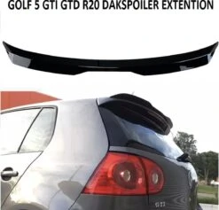 No Name VW Golf 5 GTI GTD GT R32 Dakspoiler Extention Lip Styling Dak Spoiler Hoogglans Zwart