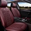 Service96 - Universele Pasvorm PU Lederen Autostoelhoes - Hoge Rugleuning Kuipstoelhoes - Autostoelbeschermer - 3D - Past Op De Meeste Auto's - Kliksysteem - 2 Stuks - Rood -Auto-Onderdelenwinkel 1200x1150 2