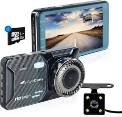 AyeCam Dashcam Pro – Dashcam Voor Auto Voor En Achter - FULL HD & Nachtvisie – G-Sensor - Incl. 32GB SD