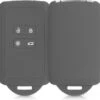 Kwmobile Autosleutelhoes Voor Renault 4-knops Smartkey Autosleutel (alleen Keyless Go) - Siliconenhoes In Donkergrijs - Sleutelcover
