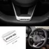Merkloos Stuurwiel Embleem Decor Sticker Badge Decoratie Voor AMG Logo A B C Klasse GLA GLA GLC GLE GLS W213 W205 X253 (vierkant Sportstuurwiel)
