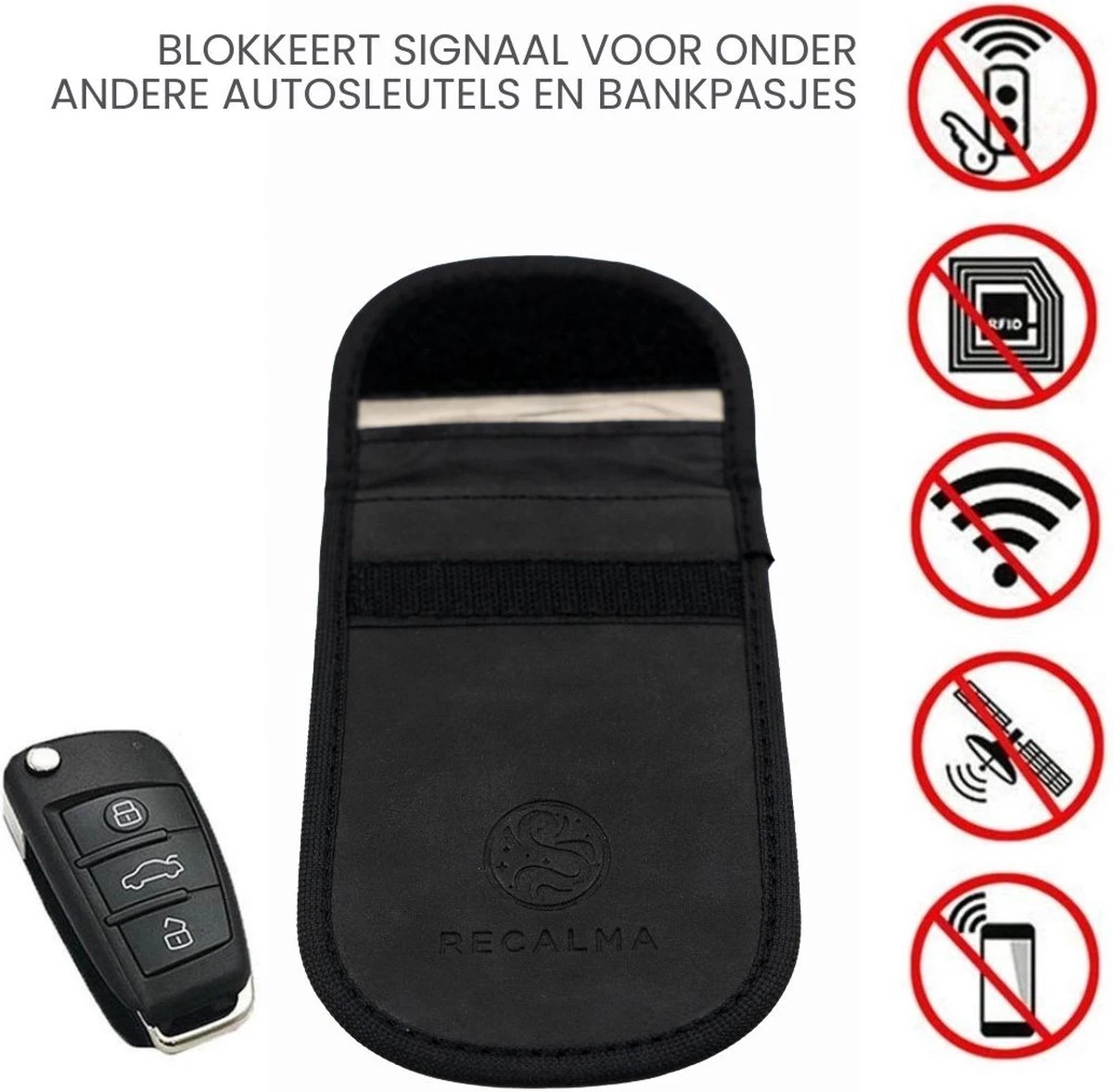 Recalma RFID Beschermhoes Autosleutel – Keyless Entry Anti-diefstal Voor Auto’s En Motoren - 2 Stuks – Leer 8 Recalma RFID Beschermhoes Autosleutel – Keyless Entry Anti-diefstal Voor Auto’s En Motoren - 2 Stuks – Leer - Afbeelding 6