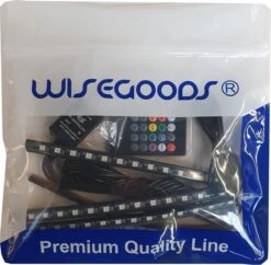 WiseGoods - Auto LED RGB Interieur Strip - Zelfklevende LED Strips 4 Stuks Met USB Stekker - Led Light - Met Afstandsbediening -Auto-Onderdelenwinkel 1200x1178 6