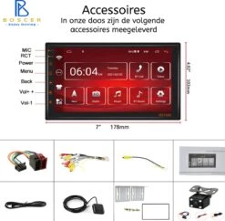 Boscer® Autoradio 2Din Universeel | Android 11 | Navigatiesysteem | 7' HD Scherm | Achteruitrijcamera -Auto-Onderdelenwinkel 1200x1178 8