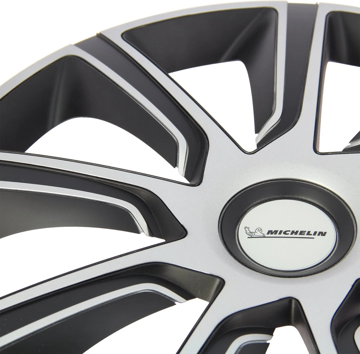 Michelin Wieldoppen 14 Inch - Zilver/zwart - 4 Stuks 4 Michelin Wieldoppen 14 Inch - Zilver/zwart - 4 Stuks - Afbeelding 2