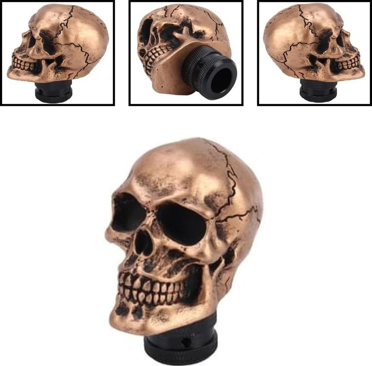 Pookknop - Versnellings Pook - Koppeling Knop - Schakel Kop - Doodskop - Skull Shift Gear Knob 3 Pookknop - Versnellings Pook - Koppeling Knop - Schakel Kop - Doodskop - Skull Shift Gear Knob