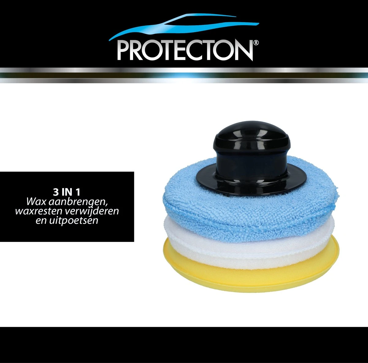 Protecton Polijst Pad Set - 3-delig - Met Handgreep 9 Protecton Polijst Pad Set - 3-delig - Met Handgreep - Afbeelding 7