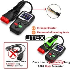 JTEX® KW680 OBD Scanner - OBD2 - EOBD - Diagnose Apparatuur - Motorstoring Codelezer - OBD-scanner -Auto-Onderdelenwinkel 1200x1181 8