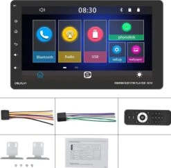 Boscer® 1Din Autoradio | Apple Carplay | 9' HD Verstelbaar Scherm | USB, Aux, Bluetooth|Achteruitrijcamera -Auto-Onderdelenwinkel 1200x1182 7